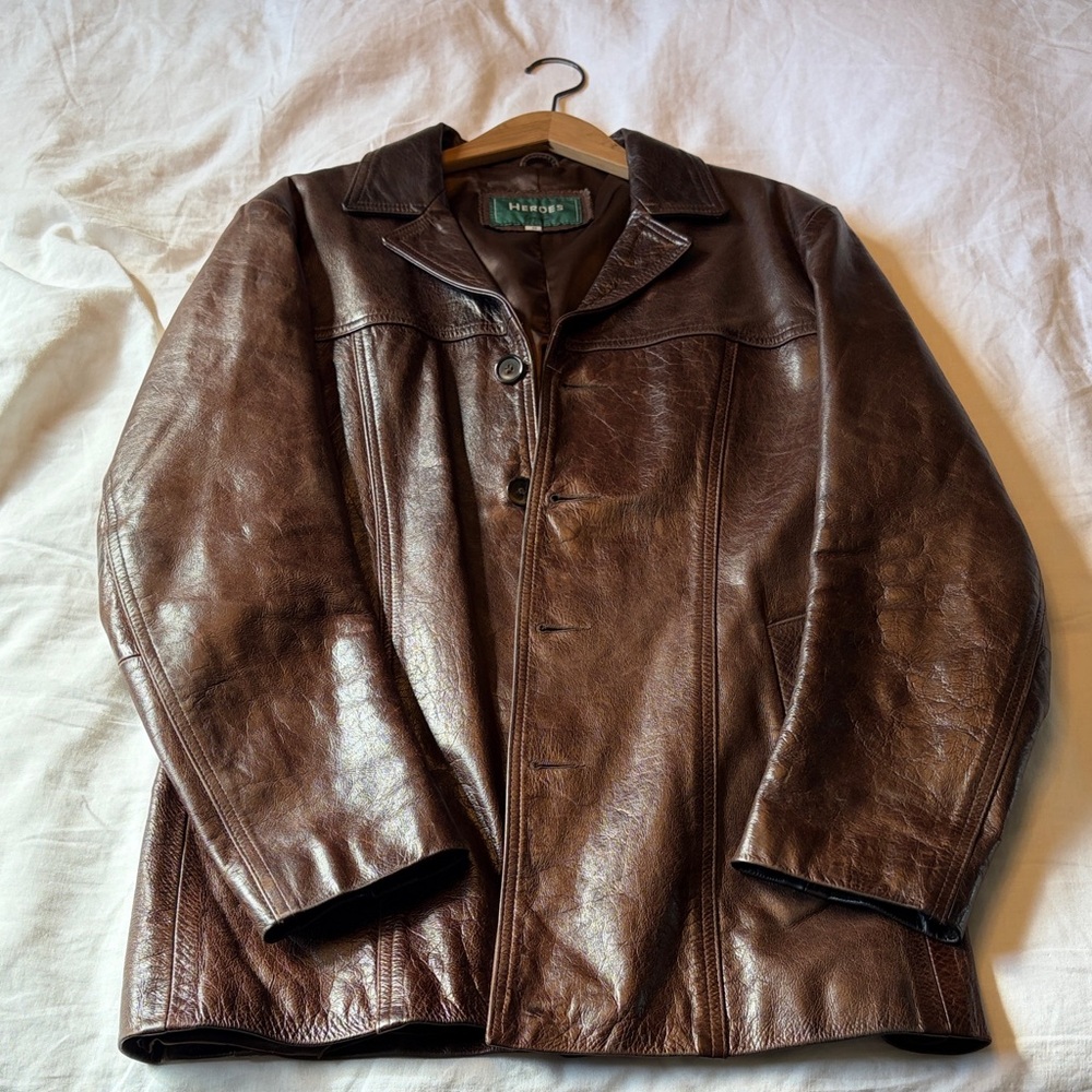 Heroes London Dark Brown Leather Jacket